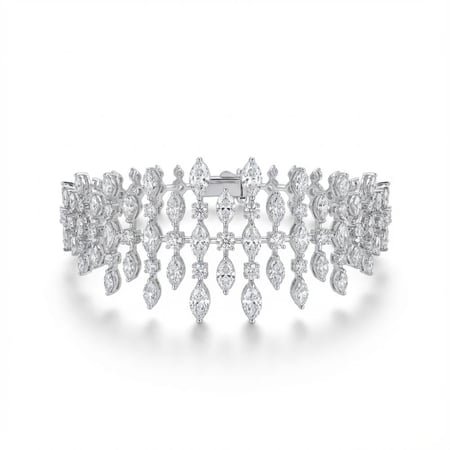 طقم ذهب ابيض و الماس عيار18