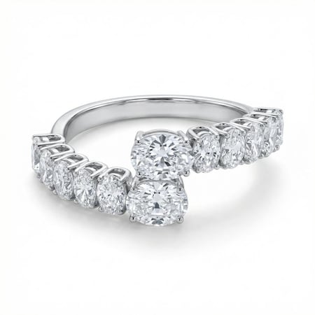 خاتم  الماس ذهب ابيض عيار 18