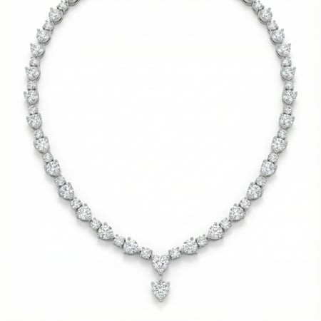 عقد الماس ذهب ابيض عيار18