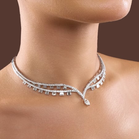 نصف طقم ذهب و الماس