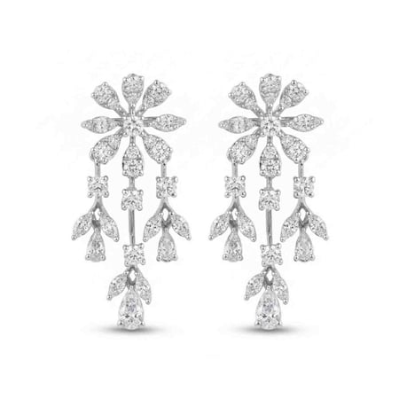 طقم ذهب ابيض والماس عيار18