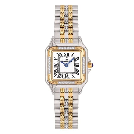 ساعة الماس نسائية ماركة دايموند هيل فضي ذهبي