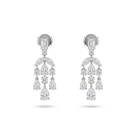 حلق الماس ذهب ابيض عيار18