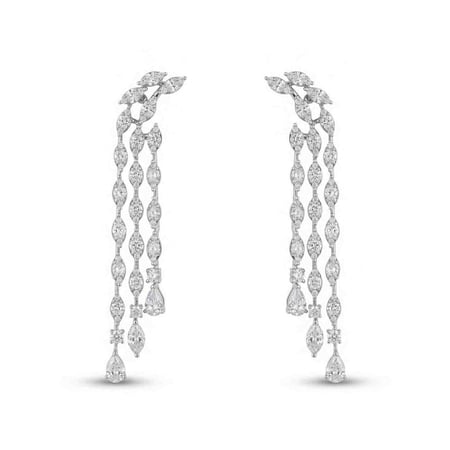 طقم ذهب ابيض والماس عيار18