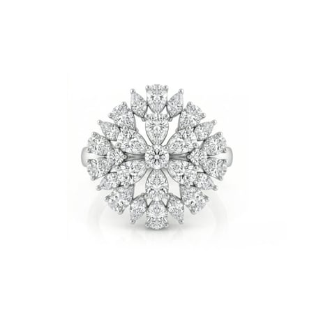 خاتم الماس ذهب ابيض عيار18