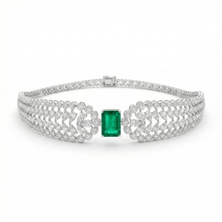 عقد  الماس ذهب ابيض عيار18