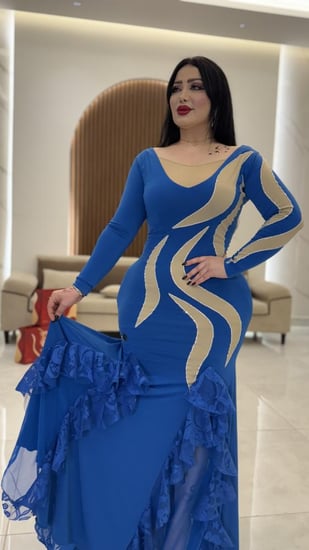 فستان استرتش بكرستال