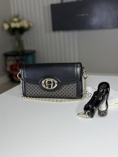 حقيبة اجنر لويزا دانينو ميني S Aigner shoulder danino black bag