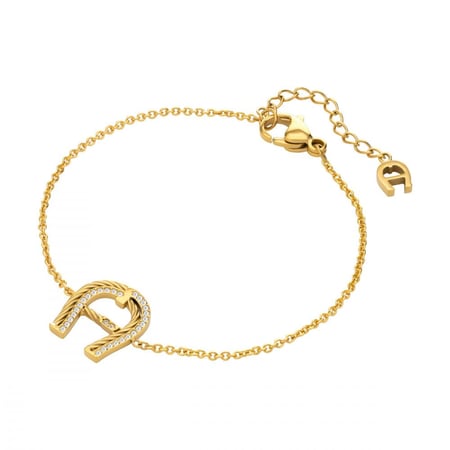 اسوار اجنر ذهبي بحرف A مع كريستال