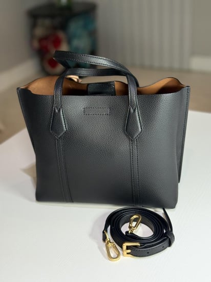 شنطة توت توري برتش perry small tote - اسود/ ذهبي