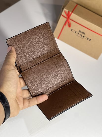 كوتش دبل فولد جلد طبيعي طري