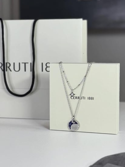 سلسله شروتي ذهبي واخضر لوقو Cerruti 1881 earring gold with lucky green CIJLE2106601