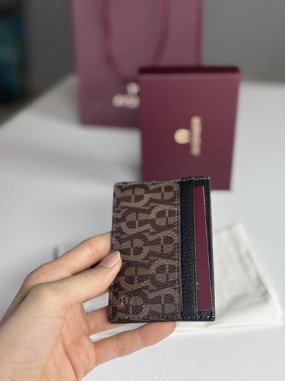 اجنر كارد هولدر ايكون كيس بني ICON COVER CARD CASE