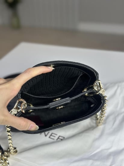 اجنر شنطة ديادورا بكانفاس سقنشرdiadora handbag griffata xd - اسود/ ذهبي