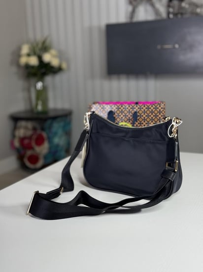 توري برتش ميني هوبو naylon tory burch black hobo- اسود