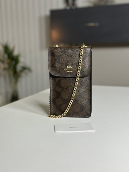 كوتش كروس بودي شنطة جوال - بني سجنشر