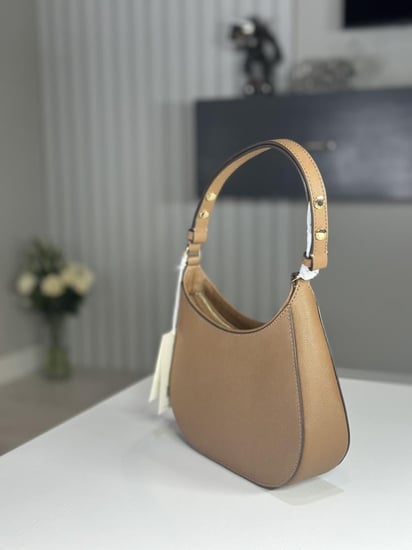 توري برتش شنطة كتف ايمرسون emerson shoulder bag-  بني / ذهبي