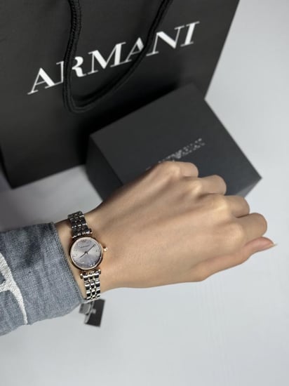 اروماني روزي جري نسائية AR1841 armani women watch mini cryral face