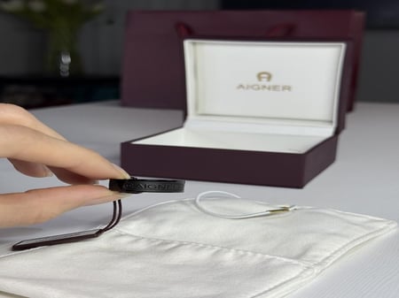 خاتم بلاك انقريفد اجنر لوقو aigner dark man ring