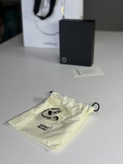 ميدالية مفاتيح مون بلان بعلامة مون بلان السجنشر KEY FOB METAL ROUND