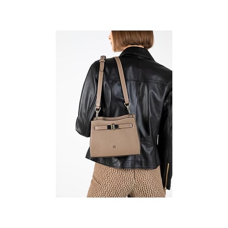 شنطة فرح FARAH CROSSBODY BAG S كروس بودي بتصميم ايرمز - بني / ذهبي