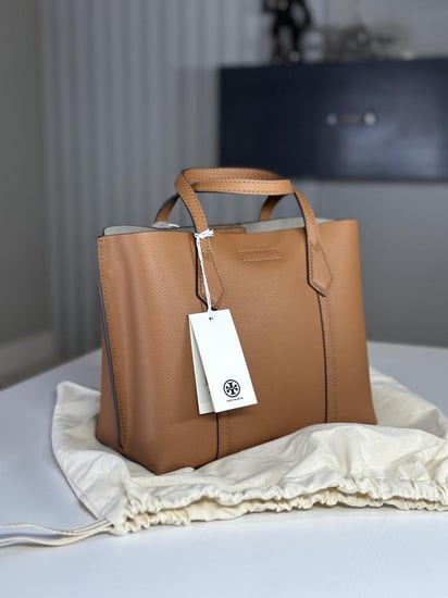 شنطة توت توري برتش perry small tote - بني/ بيج/ ذهبي