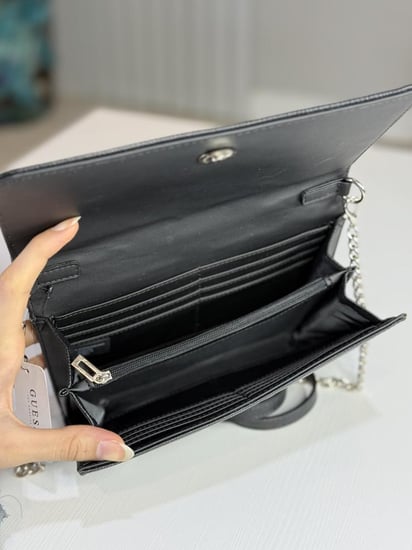 شنطة جس توب هاندل كامرين باللون الاسود KAMRYN mini guess black bag