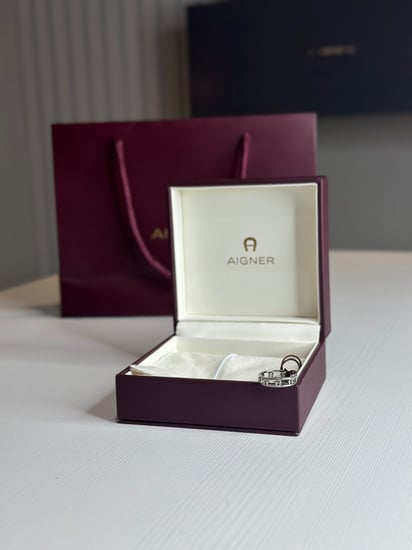 خاتم اجنر دبلة فضي محفور