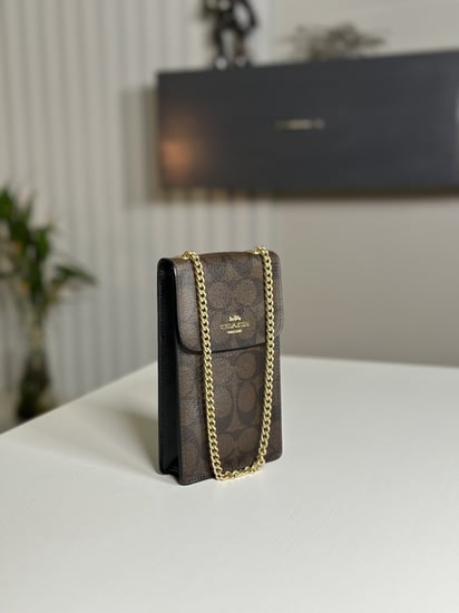 كوتش كروس بودي شنطة جوال - بني سجنشر