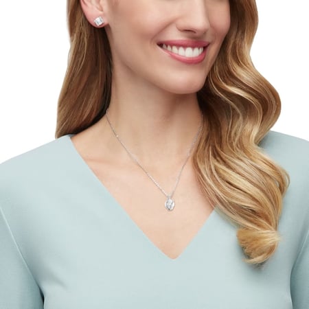 سوارفسكي طقم لولو سلفر بكريستال فخم