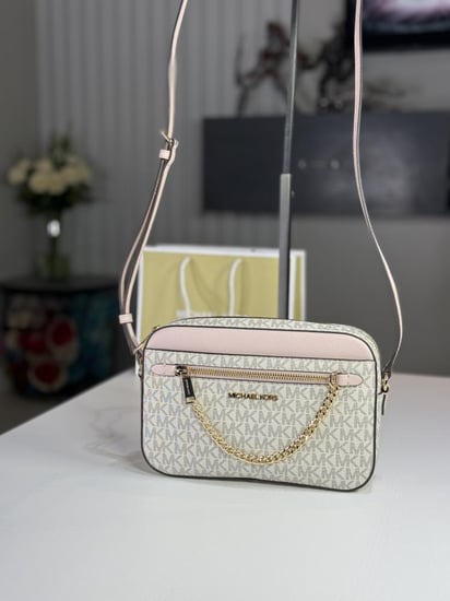 شنطة مايكل كورس كروس بودي جت ست فانيلا سجنشر Michael Kors Jet Set EW Zip Chain Xbody