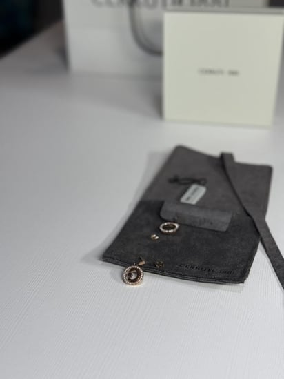 حلق شيروتي المتحرك باللون الروز قولد المرصع بالاحجار CERRUTI 1881 CIJLE0007302