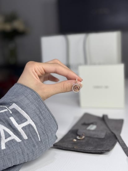 حلق شيروتي المتحرك باللون الروز قولد المرصع بالاحجار CERRUTI 1881 CIJLE0007302