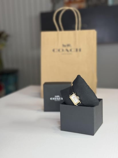 ساعة كوتش ليز باللون الاسود coach black liz watch 24mm