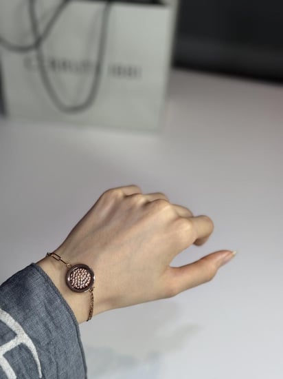 شيروتي اسوار روز قولد بعلامه فليب   Racelet cerruti 1881 logo flip pearl