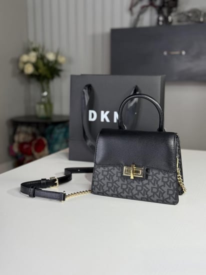 دكني شنطة جوجو ميني سجنشر Dkny Jojo Mini Satchel Crossbody- اسود سجنشر