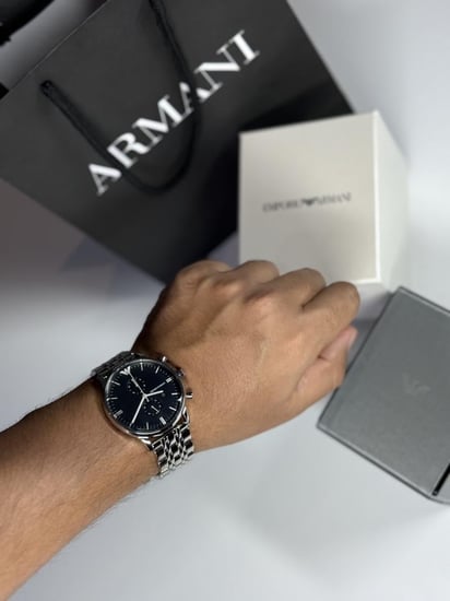 ارماني ستيل نايت ساعة رجالية