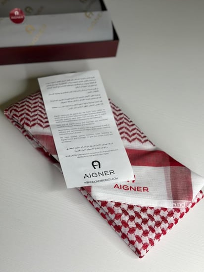 شماغ اجنر احمر (المقاس بالخيارات) aigner shmegh red