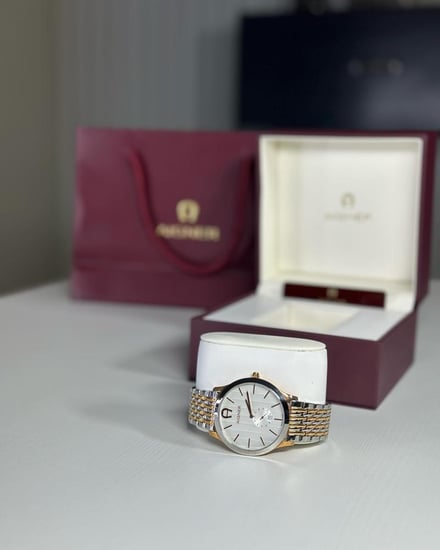 اجنر تريفيز TREVISO  بميناء ابيض مخطط منحوت -فضي / روز جولد