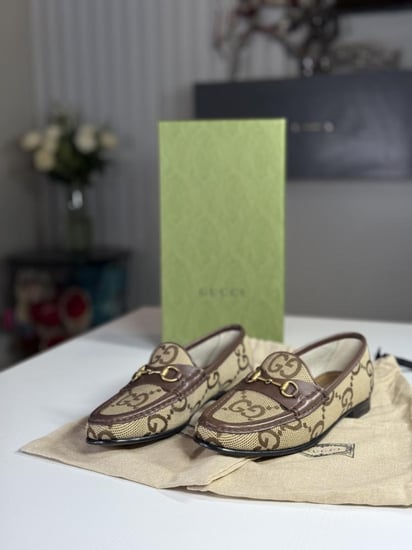 لوفر نسائي قوتشي سجنشر Horsebit 1953 loafers gucci