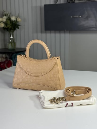 اقنر  حقيبه يد الونا ALONA HANDBAG DADINO S دادينو سمول بنقشة جلد سجنشر انيقه- بسج/ ذهبي