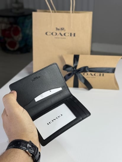 محفظة كوتش رجالية مختصرة من طية مفردة