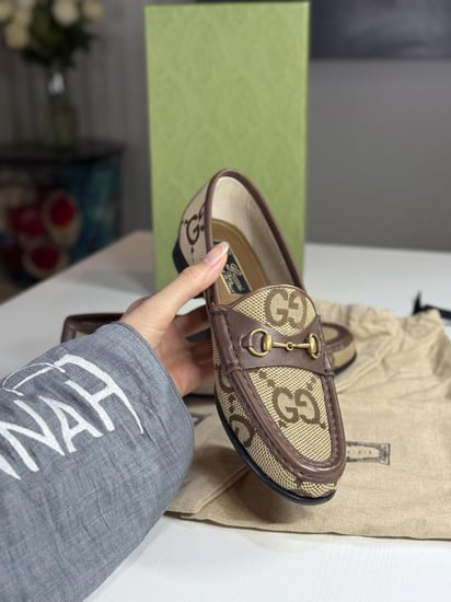 لوفر نسائي قوتشي سجنشر Horsebit 1953 loafers gucci