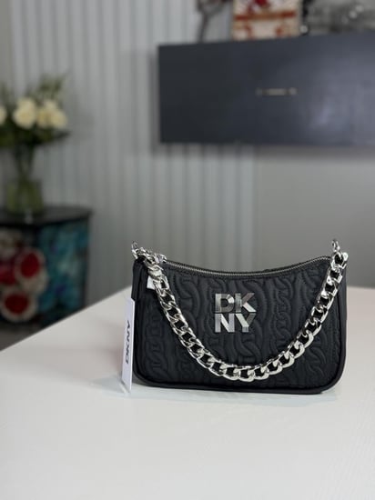 شنطة دكني لورينا هوبو سمول بوليستر سجنشر DKNY LORENA SHOULDER BAG