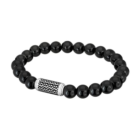 اقنر اسوار  beaded بخرز- اسود/ فضي