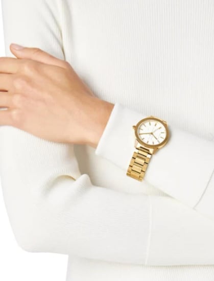 توري برتش ساعه جيجي Tory Burch TBW2010 Gigi Gold بمينا لوقو ابيض- ذهبي