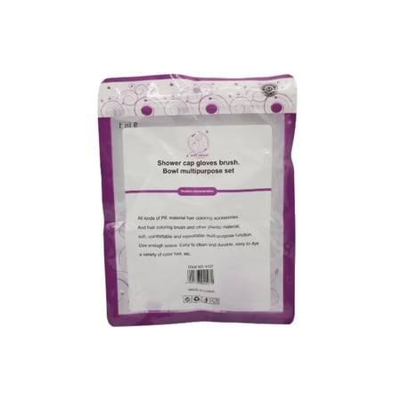 طقم ادوات صبغة شعر صحن و فرشة ومشط من سوفت فيلفيت