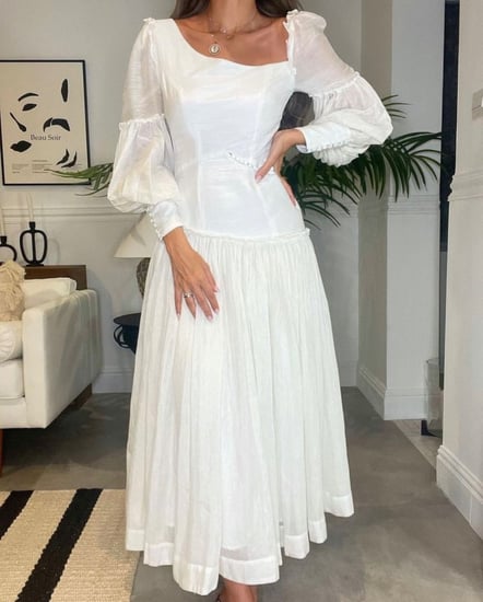 فستان بكسرات سفليه