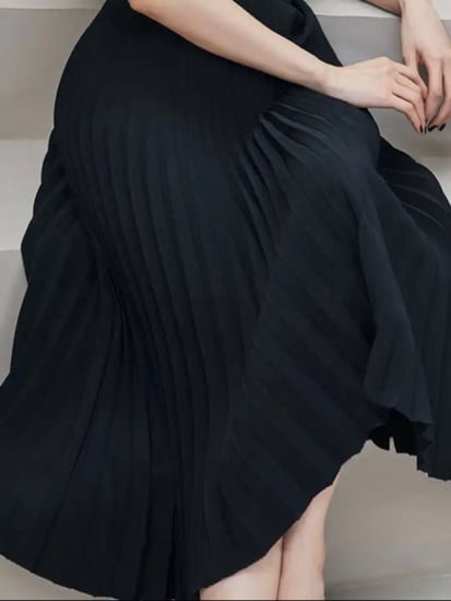 فستان كسرات اسود