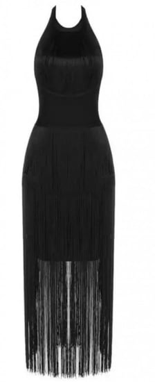 فستان هدب ميدي